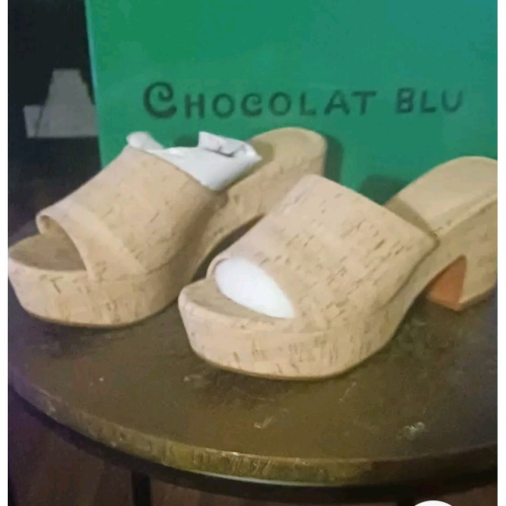 Chocolat Blu Tan Platform Sandals